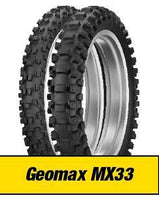 DUNLOP GEOMAX MX33 COMBO SET FRONT AND REAR 100/90-19 & 80/100-21