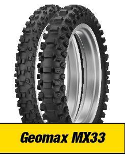 DUNLOP GEOMAX MX33 COMBO SET FRONT AND REAR 100/90-19 & 80/100-21